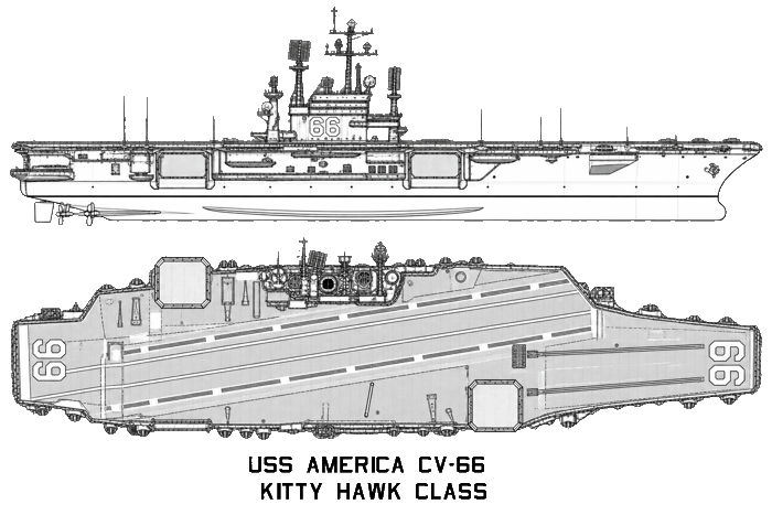 USS America CV-66 a Kitty Hawk class carrier
