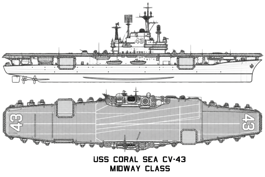 USS Coral Sea CV-43 a Midway class carrier