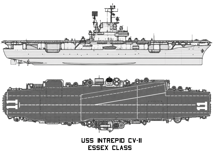 USS Intrepid CV-11 a Essex class carrier