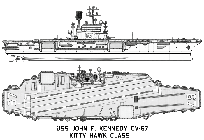 USS John F. Kennedy CV-67 a Kitty Hawk class carrier