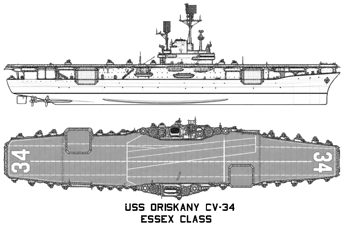 USS Oriskany CV-34 a Essex class carrier