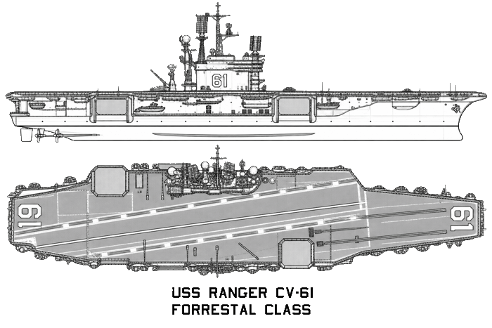 USS Ranger CV-61 a Forrestal class carrier