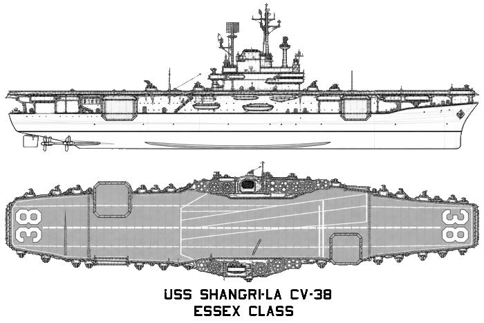 USS Shangri-La CV-38 a Essex class carrier